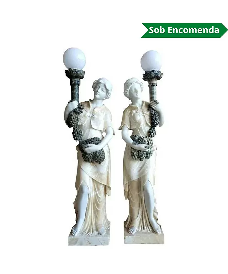 imagem de Par de Luminária Belga em Mármore 170cm - EMP384 Design Sofisticado