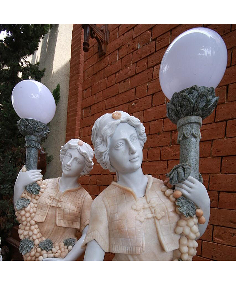 imagem do produto Par de Lumin�ria Belga em M�rmore 170cm - EMP384 Design Sofisticado