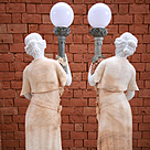 imagem do produto Par de Lumin�ria Belga em M�rmore 170cm - EMP384 Design Sofisticado