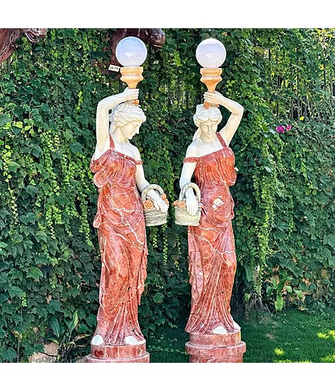 imagem de Par de Luminárias em Mármore 160cm EMP612 Iluminação e Sofisticação