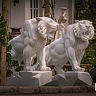 imagem do produto Par de Tigres em M�rmore Branco 120cm - EMP503