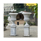 imagem do produto Par de Vasos em M�rmore Branco 200cm VMP138 Luxo Monumental