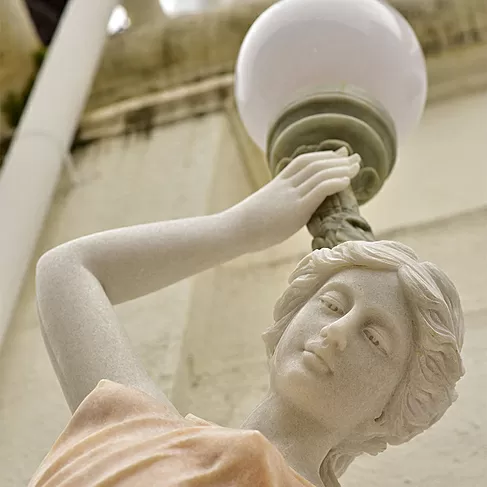 imagem de Par Luminárias em Mármore Rosa 230cm - EMP485 Elegância e Impacto Visual