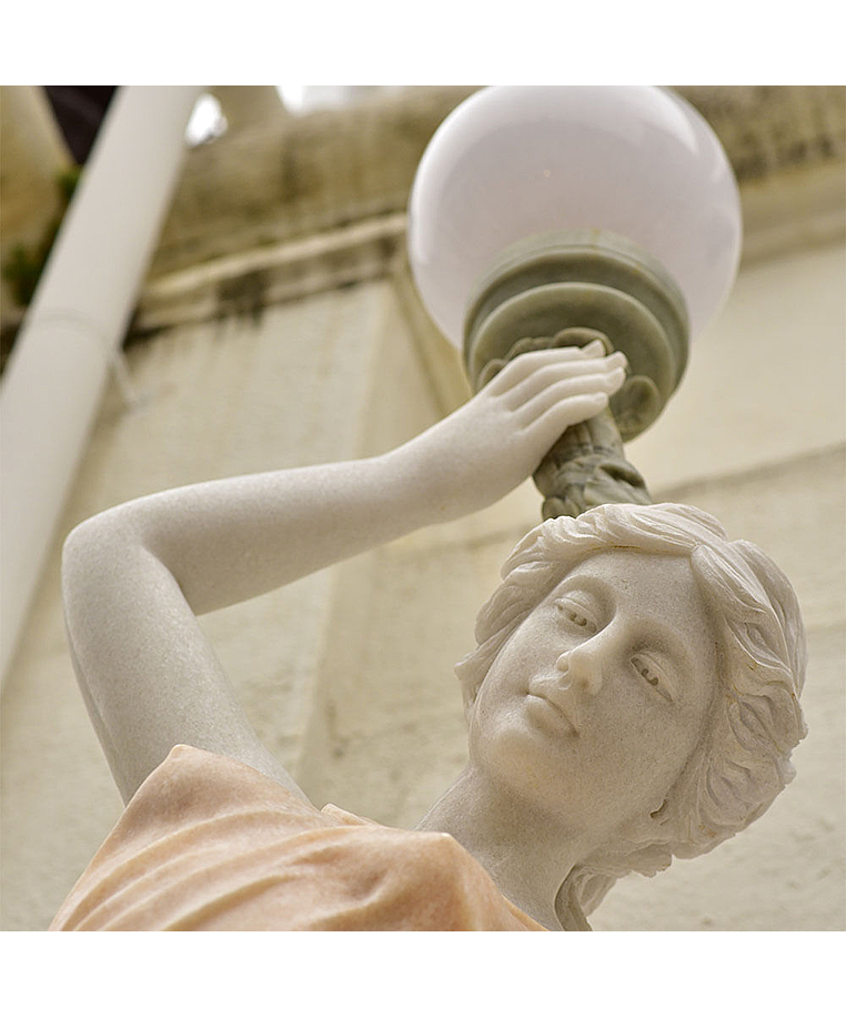 imagem do produto Par Lumin�rias em M�rmore Rosa 230cm - EMP485