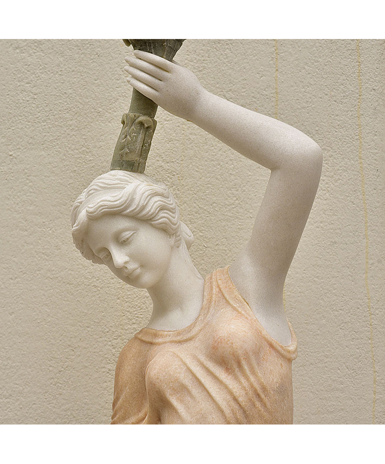 imagem do produto Par Lumin�rias em M�rmore Rosa 230cm - EMP485