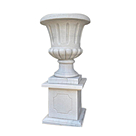 imagem do produto Par Vaso de M�rmore com Base 105cm - VMP132 Destaque no Paisagismo