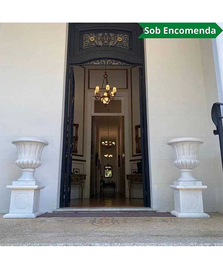 imagem do produto Par Vaso de M�rmore com Base 105cm - VMP132