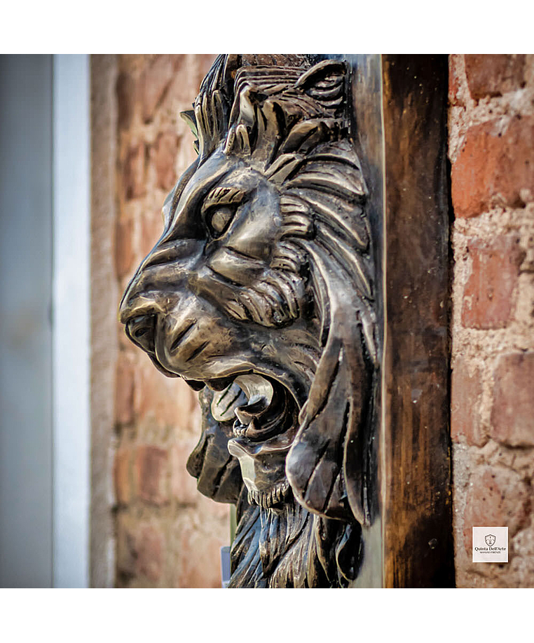 imagem do produto Placa Cara de Le�o em Bronze 50cm VRBZ329 Eleg�ncia e Presen�a