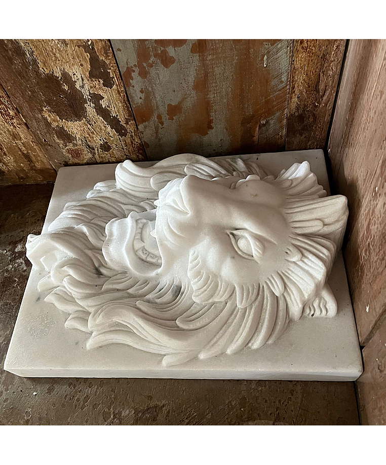 imagem do produto Placa Cara de Le�o em M�more 36cm - VRMP325