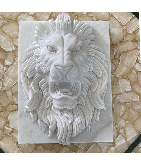 imagem de Placa de Mrmore Cara de Leo 50cm - VRMP328