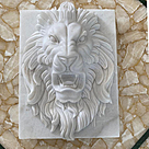imagem do produto Placa de M�rmore Cara de Le�o 50cm VRMP328 Eleg�ncia Cl�ssica