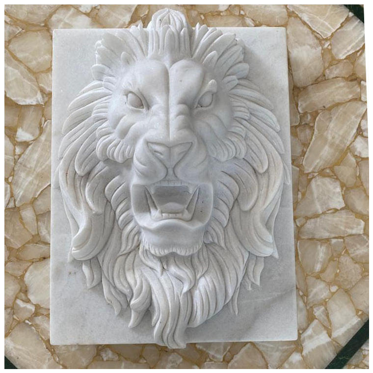 imagem do produto Placa de M�rmore Cara de Le�o 50cm VRMP328 Eleg�ncia Cl�ssica