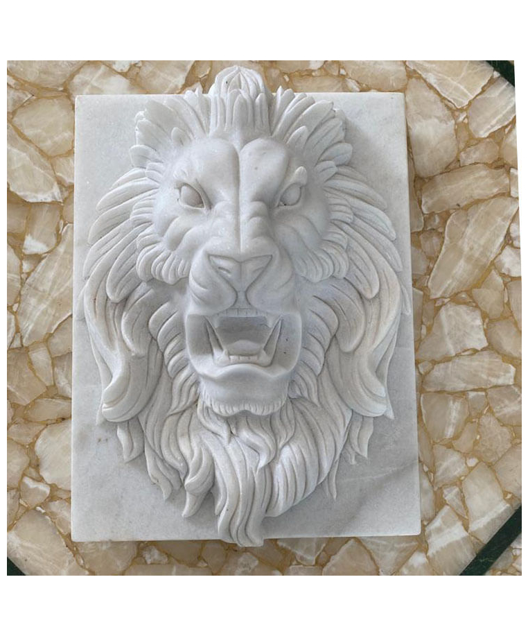 imagem do produto Placa de M�rmore Cara de Le�o 50cm - VRMP328