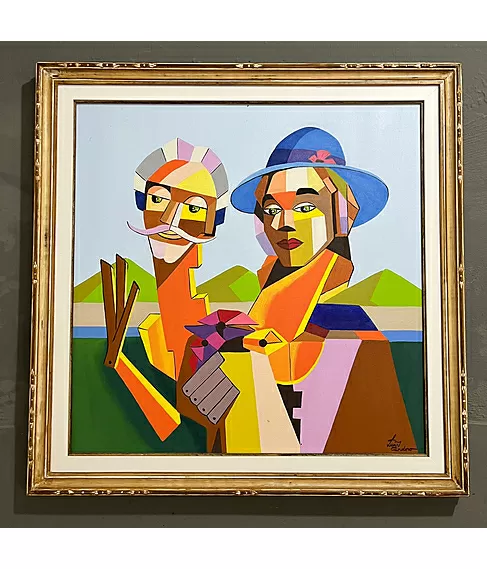 imagem de Quadro com Moldura Casal Plié 95cm QDR001 Arte e Movimento