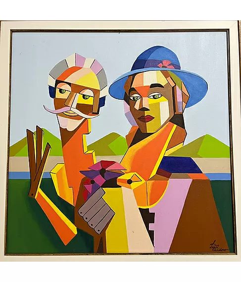 imagem de Quadro com Moldura Casal Plié 95cm QDR001 Arte e Movimento