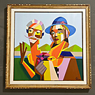 imagem do produto Quadro com Moldura Casal Pli� 95cm QDR001 Arte e Movimento