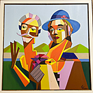 imagem do produto Quadro com Moldura Casal Pli� 95cm QDR001 Arte e Movimento