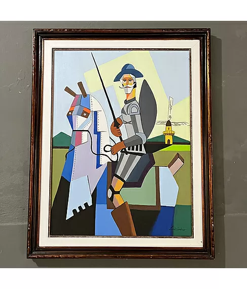 imagem de Quadro com Moldura Dom Quixote 96cm QDR002 Clássico e Inspirador