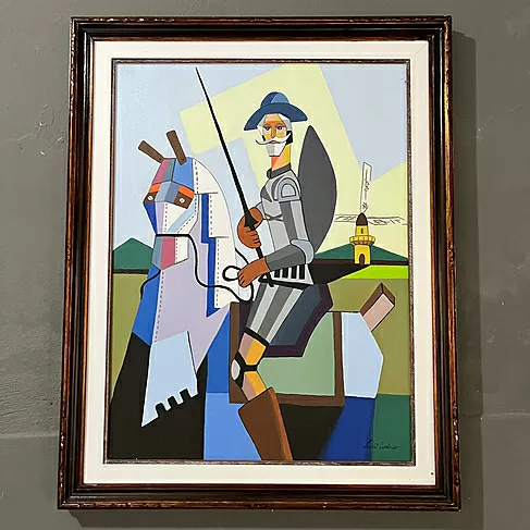 imagem de Quadro com Moldura Dom Quixote 96cm QDR002 Clássico e Inspirador