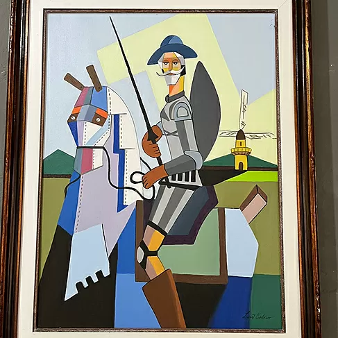 imagem de Quadro com Moldura Dom Quixote 96cm QDR002 Clássico e Inspirador
