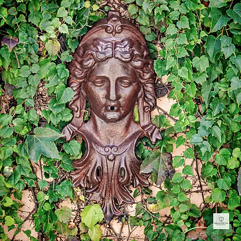 imagem de Rosto India Ferro Fundido 49cm - VRF064A  Arte Decorativa