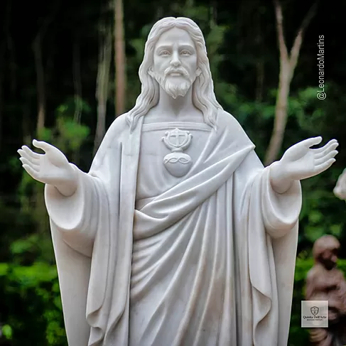 imagem de Sagrado Coração de Jesus Braços Abertos 160cm - IMP356 Escultura Religiosa Clássica