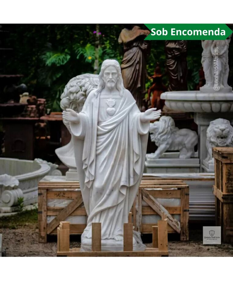 imagem do produto Sagrado Cora��o de Jesus Bra�os Abertos 160cm - IMP356 Escultura Religiosa Cl�ssica