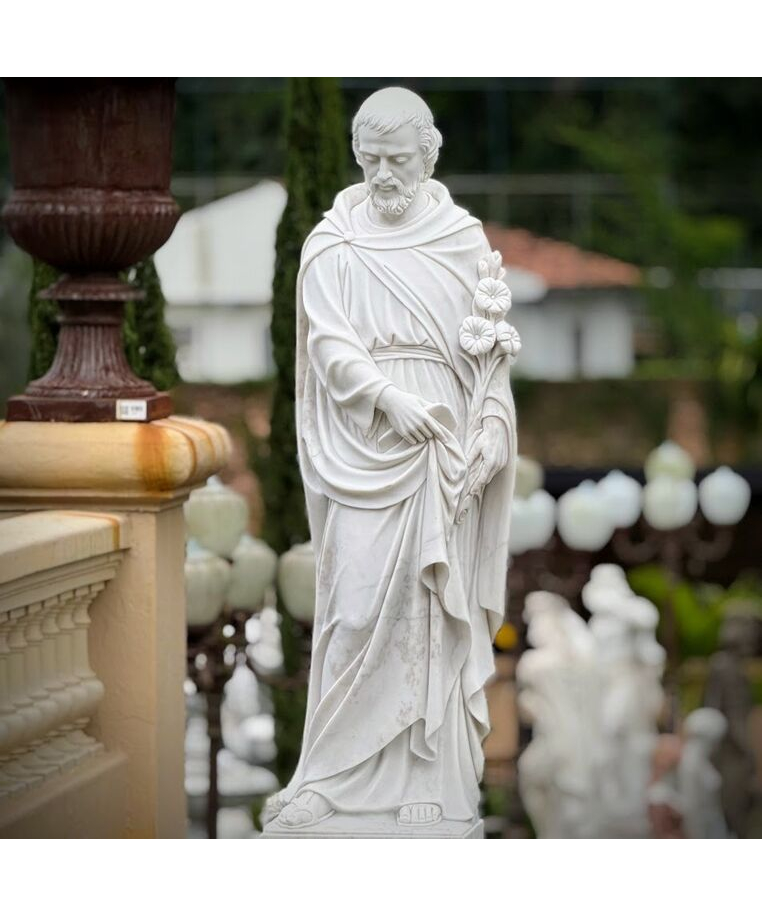 imagem do produto S�o Jos� M�rmore Branco 160cm - IMP351 Escultura Religiosa 