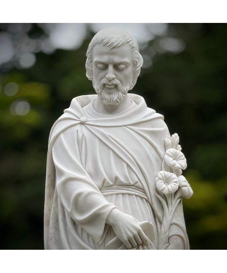 imagem do produto S�o Jos� M�rmore Branco 160cm - IMP351 - Escultura Religiosa Cl�ssica para Ambientes