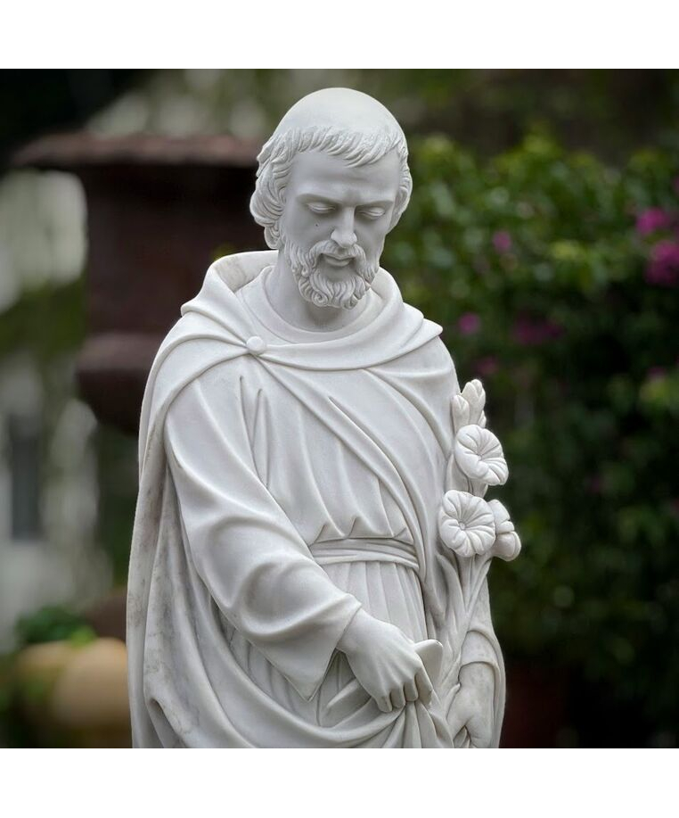 imagem do produto S�o Jos� M�rmore Branco 160cm - IMP351 - Escultura Religiosa Cl�ssica para Ambientes