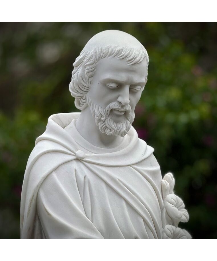 imagem do produto S�o Jos� M�rmore Branco 160cm - IMP351 - Escultura Religiosa Cl�ssica para Ambientes