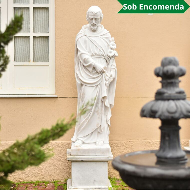 imagem do produto S�o Jos� M�rmore Branco 160cm - IMP351 S�mbolo de F� e Prote��o Familiar