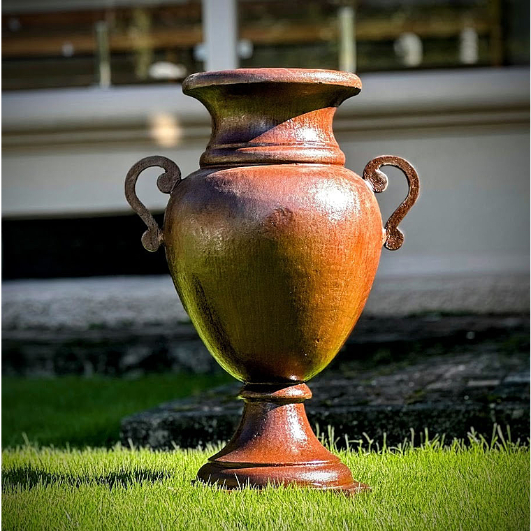 imagem do produto Vaso de Ferro Fundido Decorativo Anfora Lisa em Ferro Fundido 85cm - VF037  Refinado