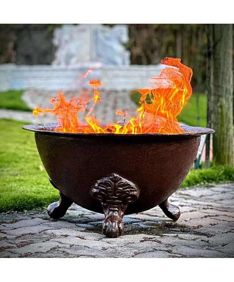 imagem de Vaso Decorativo Bacião em Ferro Fundido 47cm - VRF020 Jardins de Luxo