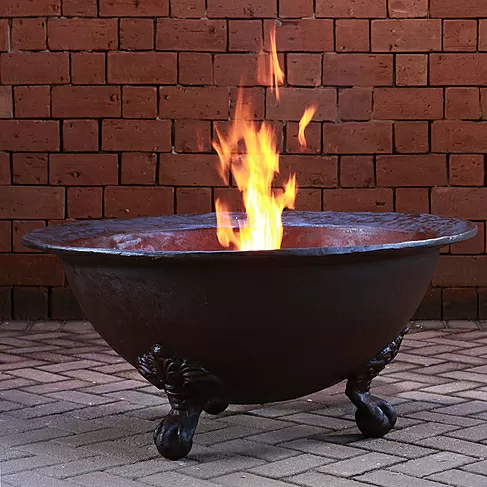 imagem de Vaso Decorativo Bacião em Ferro Fundido 47cm - VRF020 Jardins de Luxo