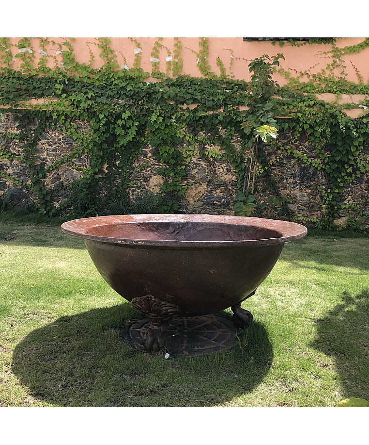 imagem do produto Vaso Decorativo Baci�o em Ferro Fundido 47cm - VRF020 Jardins de Luxo