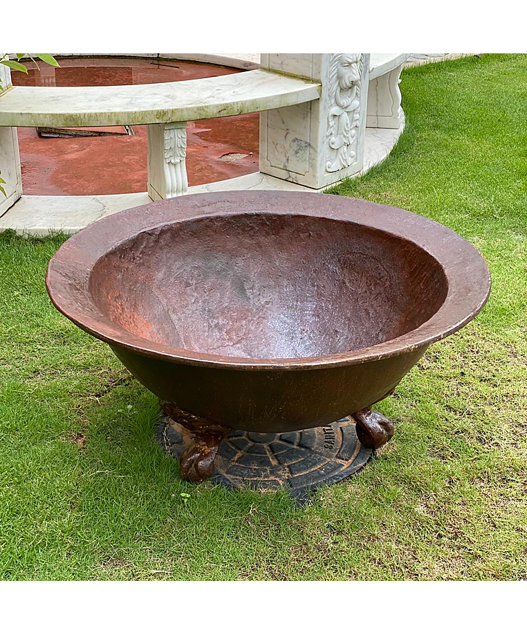 imagem do produto Vaso Decorativo Baci�o em Ferro Fundido 47cm - VRF020 Jardins de Luxo