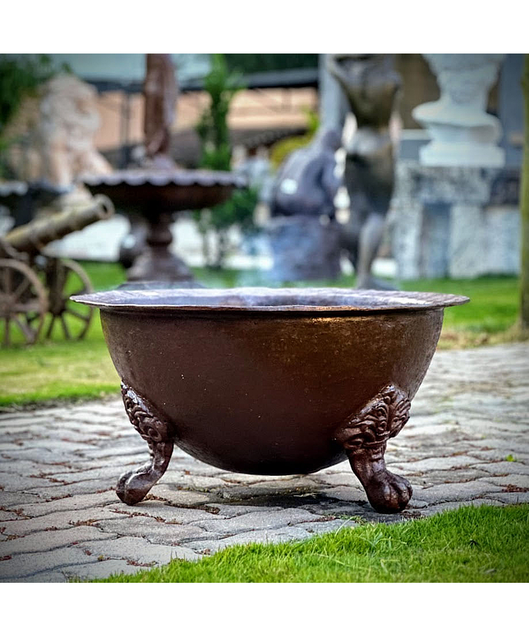 imagem do produto Vaso Decorativo Baci�o em Ferro Fundido 47cm - VRF020 Jardins de Luxo