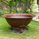 imagem do produto Vaso Decorativo Baci�o em Ferro Fundido 47cm - VRF020 Jardins de Luxo