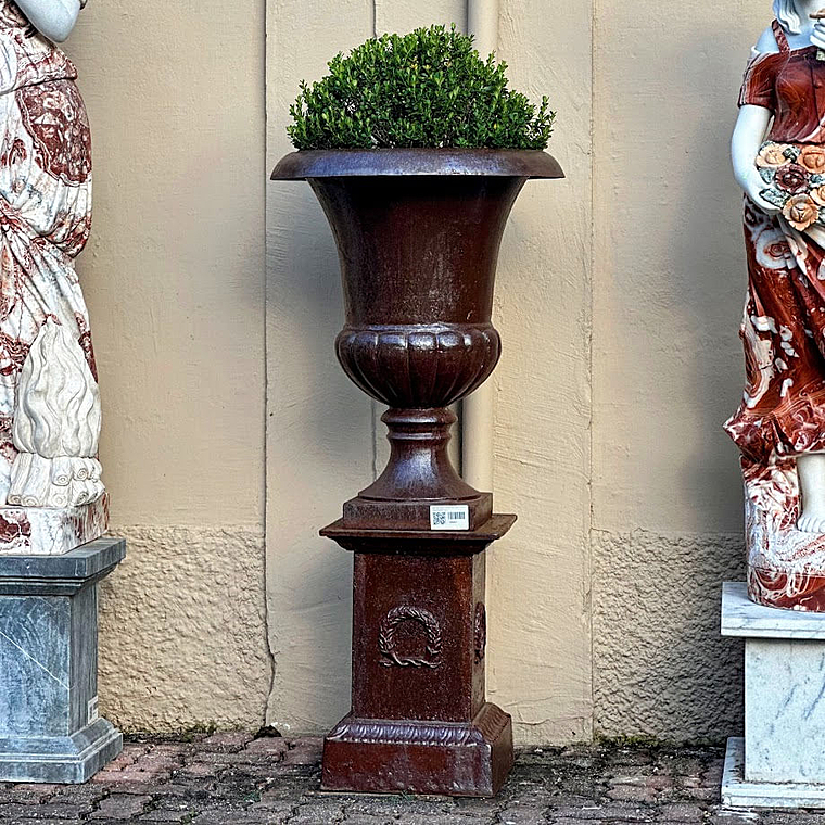 imagem do produto Vaso Decorativo S�culo XIX em Ferro Fundido 78cm - VF031 Design Cl�ssico para Jardins 