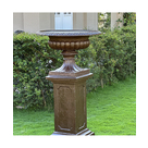 imagem do produto Vaso Decorativo Ta�a com Coluna Quadrada em Ferro Fundido 136cm - VF101 Cl�ssico