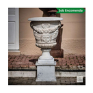 imagem do produto Vaso Louis com Base em M�rmore Branco 150cm - VMP137 Presen�a Nobre