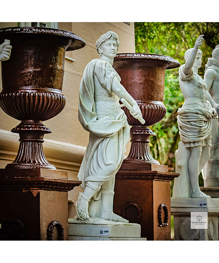 imagem do produto Vaso Romano Liso GG 115cm Ferro Fundido VF128 Eleg�ncia Cl�ssica Monumental