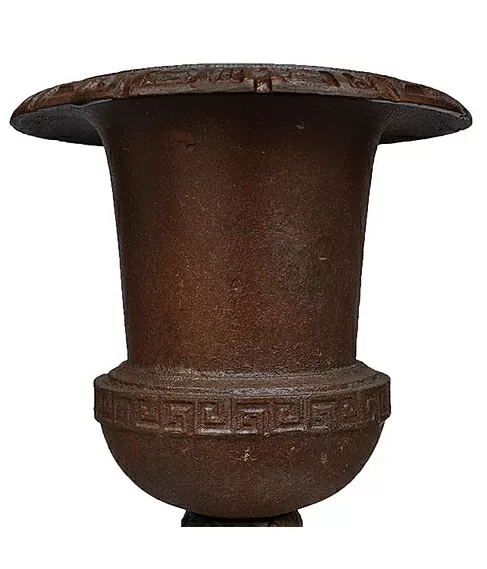 imagem de Vaso Taça Borda Detalhada em Ferro Fundido 45cm - VF096 Sofisticação Clássica 