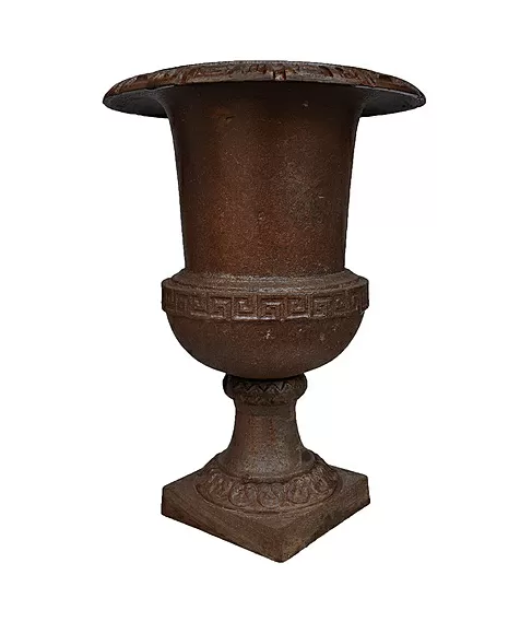 imagem de Vaso Taça Borda Detalhada em Ferro Fundido 45cm - VF096 Sofisticação Clássica 