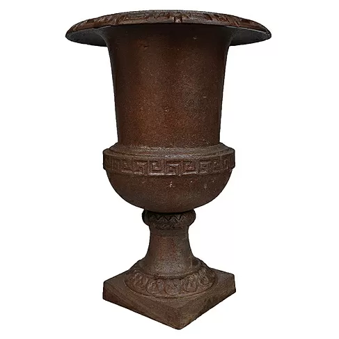 imagem de Vaso Taça Borda Detalhada em Ferro Fundido 45cm - VF096 Sofisticação Clássica 