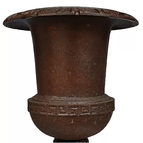 imagem de Vaso Taça Borda Detalhada em Ferro Fundido 45cm - VF096 Sofisticação Clássica 