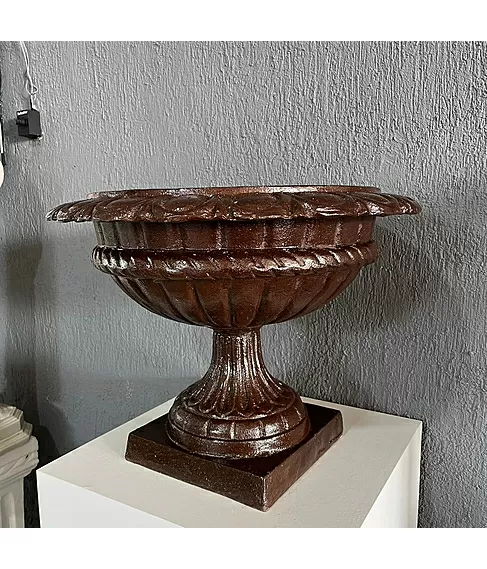 imagem de Vaso Taça Duarco 40cm Ferro Fundido VF091 Elegância Clássica com Detalhes Sofisticados