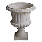 imagem do produto Vaso Ta�a M�rmore Branco 70cm - VMP114 Eleg�ncia Cl�ssica