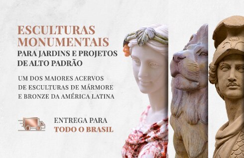 Esculturas monumentais para jardins e projetos de alto padrão